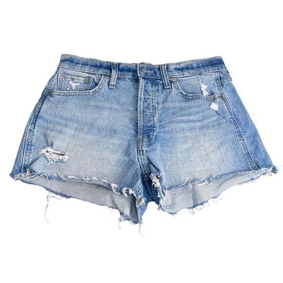 Gap High Rise Cheeky Distressed Denim Jean Shorts Size 29 Casual - Picture 3 of 13